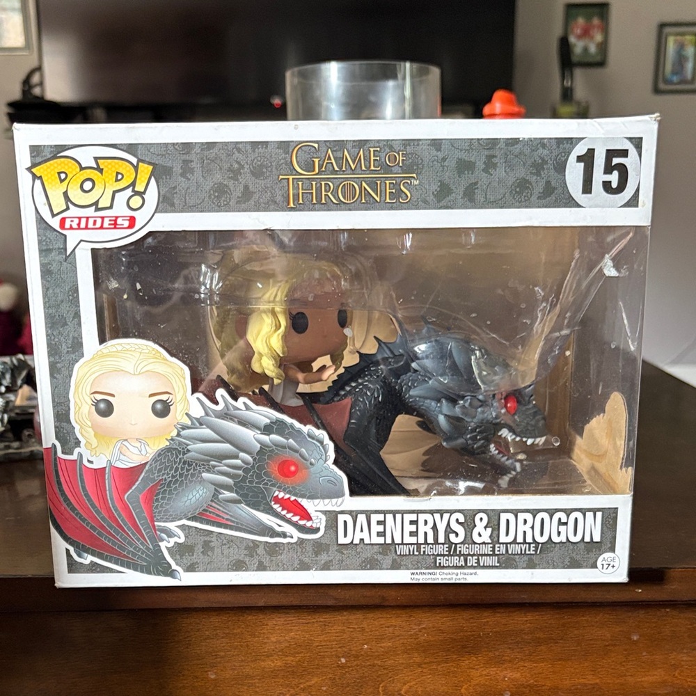 Funko Pop Rides Daenerys & Drogon Vinyl Figure - Black and Red